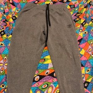 Grey umbro joggers/sweatpants